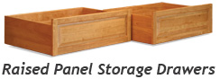 Raised Panel Storage Drawers